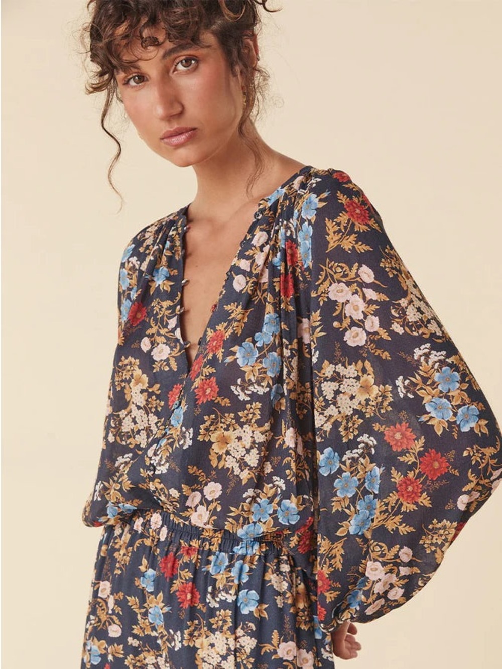 Spell Flora Blouse - Mystic - Floral - Navy Multi - S